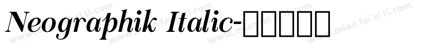 Neographik Italic字体转换